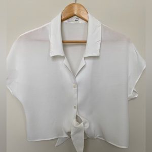 Aritzia Wilfred Tie-Front Blouse